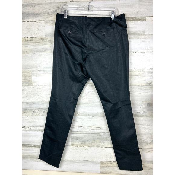 Messagerie Patrizio Piscaglia Women’s 12 Black Jacquard Straight Dress Pants New - Picture 2 of 6